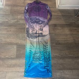 Mock turtleneck Long Money dress